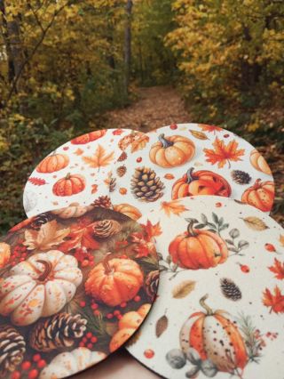 Podzimní limitky 🎃🔥 Podtácky - set 4ks 🍂 Lžička dýně 🎃 #autumn #limitededition #pumpkin #colors